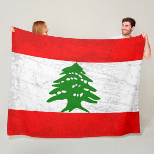 The Lebanon Flag - A Tapestry of Lebanese heritage Fleece Blanket
