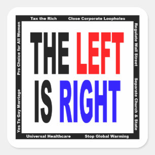 The Left is Right Square Sticker