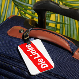The left luggage tag