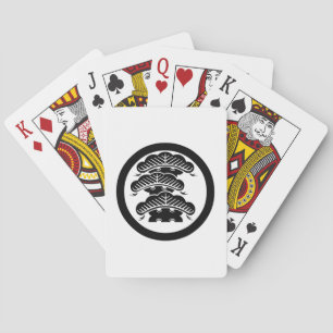 The Left Three-Story Pine with Araeda in the Circl Playing Cards