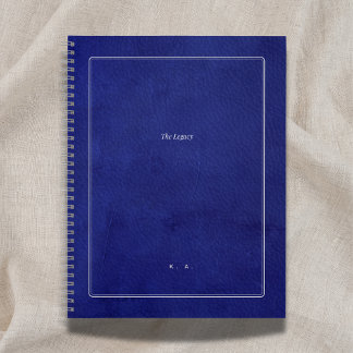 The Legacy | Indigo Leather & Silver Scholar Notebook