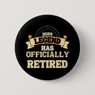 The legend has officially retired 6 cm round badge