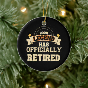 The legend has officially retired ceramic ornament