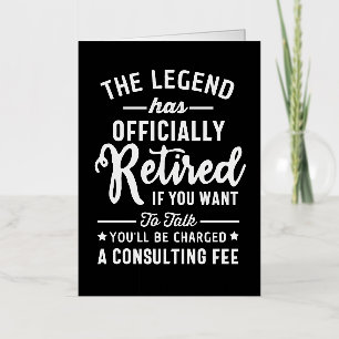 The Legend Has Officially Retired If you Want Foil Holiday Card