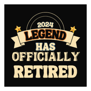 The legend has officially retired photo print