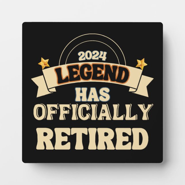 The legend has officially retired plaque (Front)