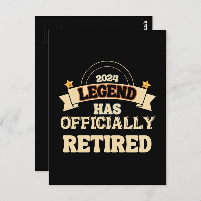 The legend has officially retired postcard (Front/Back)