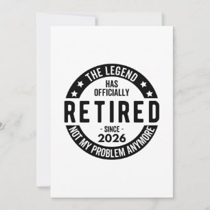 The Legend Has Officially Retired Since 2026 Thank You Card