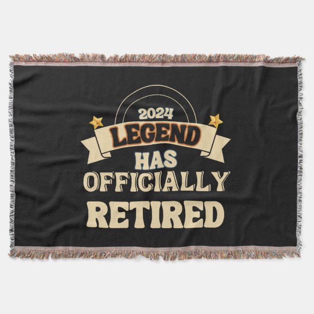 The legend has officially retired throw blanket (Front)