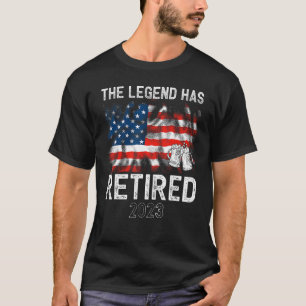 The Legend Has Retired 2023 USA US Flag For Beer T-Shirt