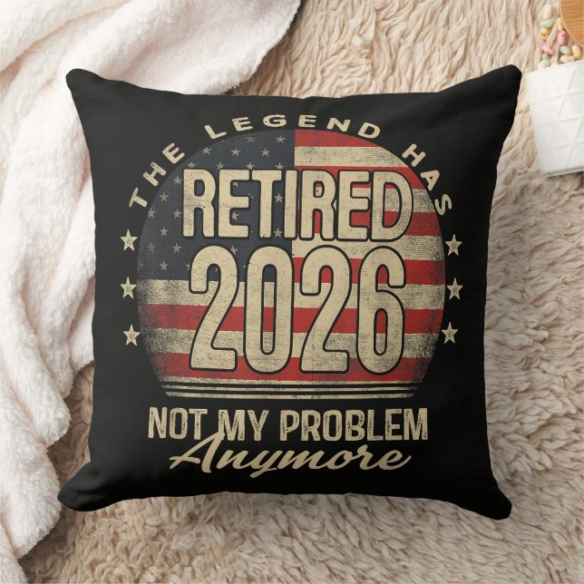 The Legend Has Retired 2026 Funny  Cushion (Blanket)