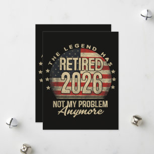 The Legend Has Retired 2026 Funny Holiday Card