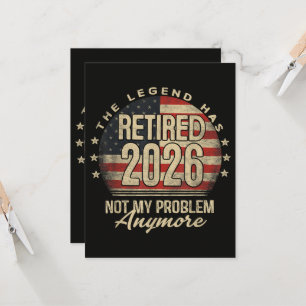 The Legend Has Retired 2026 Funny Invitation