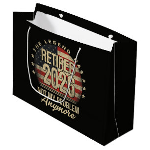 The Legend Has Retired 2026 Funny Large Gift Bag