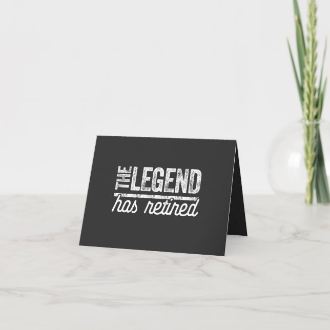 the legend has retired card (Front)