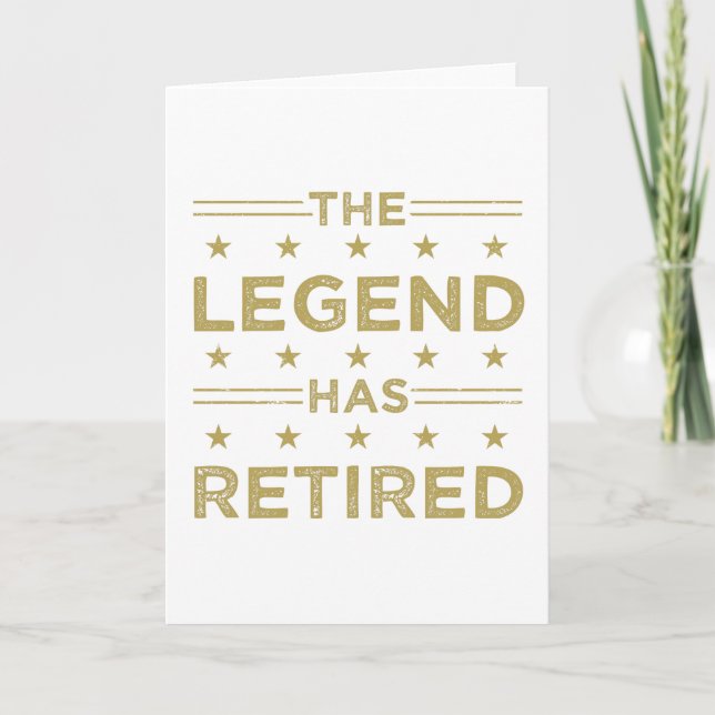The Legend Has Retired Card (Front)