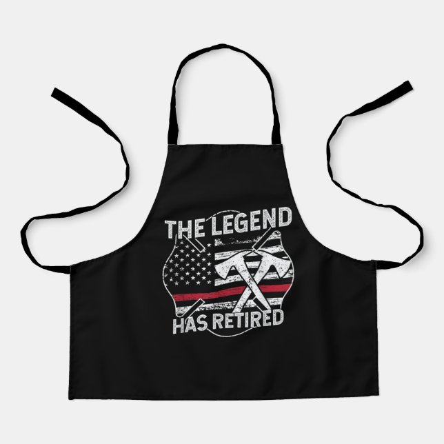 The Legend Has Retired Firefighter Retirement Apron (Front)