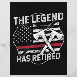 The Legend Has Retired Firefighter Retirement Flyer
