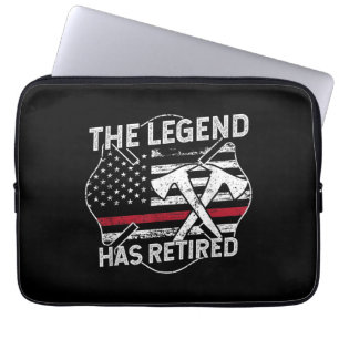 The Legend Has Retired Firefighter Retirement Laptop Sleeve