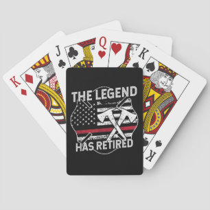 The Legend Has Retired Firefighter Retirement Playing Cards