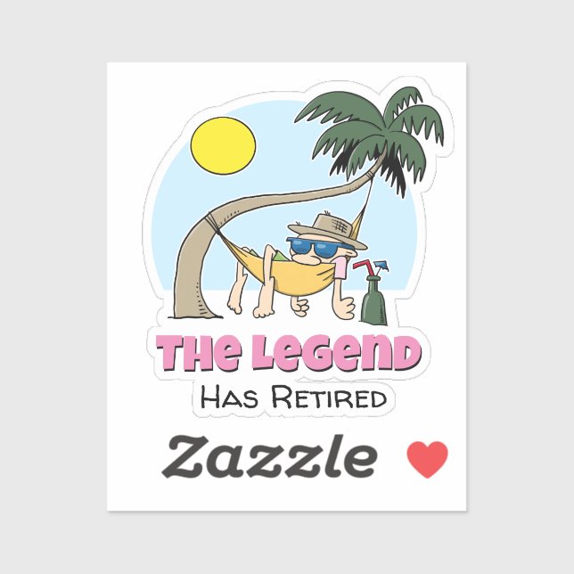 The Legend Has Retired Funny Chill Hammock Cartoon (Sheet)