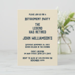 The Legend Has Retired funny retirement Invitation