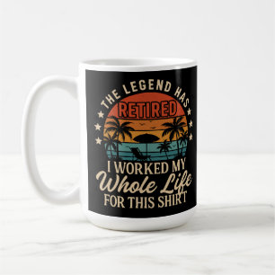 The Legend Has Retired Funny Retro Design Coffee Mug