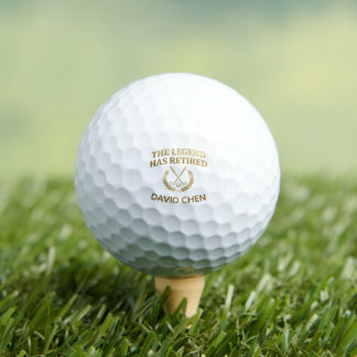The Legend Has Retired Personalised Name Golf Ball