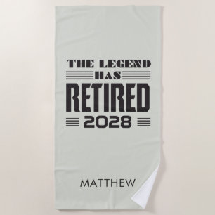 The Legend Has Retired Personalised Retirement Beach Towel