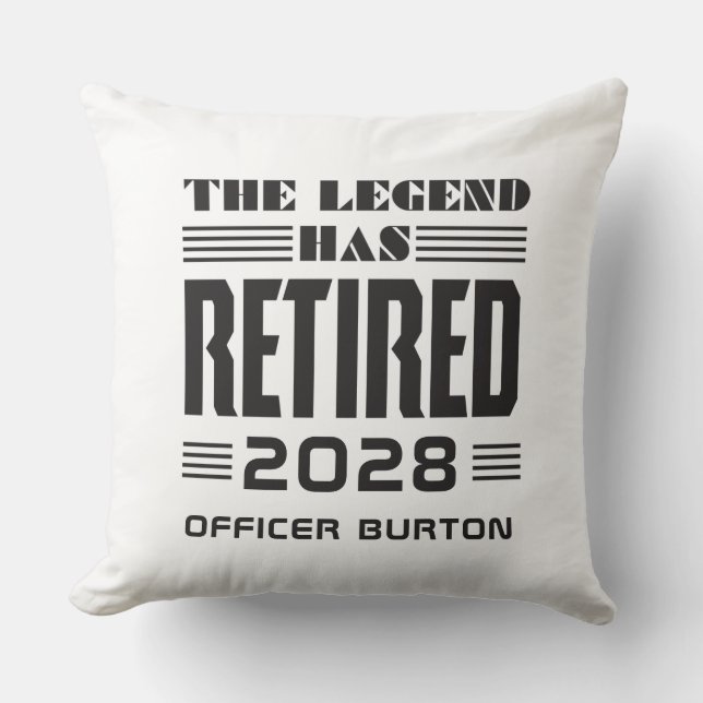 The Legend Has Retired Personalised Retirement Cushion (Front)