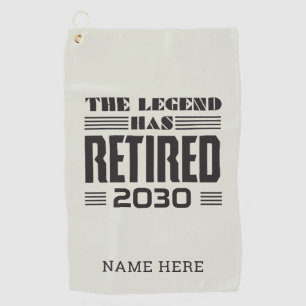 The Legend Has Retired Personalised Retirement Golf Towel