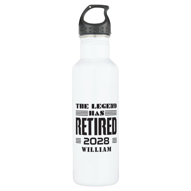 The Legend Has Retired Police Officer Retirement 710 Ml Water Bottle (Front)