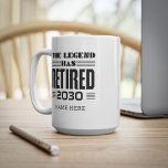 The Legend Has Retired Retirement Personalised Coffee Mug<br><div class="desc">This cute parting gift is bound to make someone's day at their retirement party. Add the year of retirement and a name by clicking the "Personalise" button above. 
Makes a great leaving gift for your best coworker or boss</div>