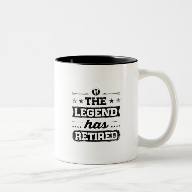 The Legend Has Retired Two-Tone Coffee Mug (Right)