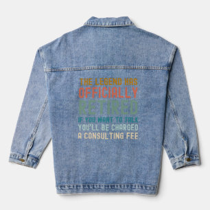 The legend has retired vintage distressed denim jacket