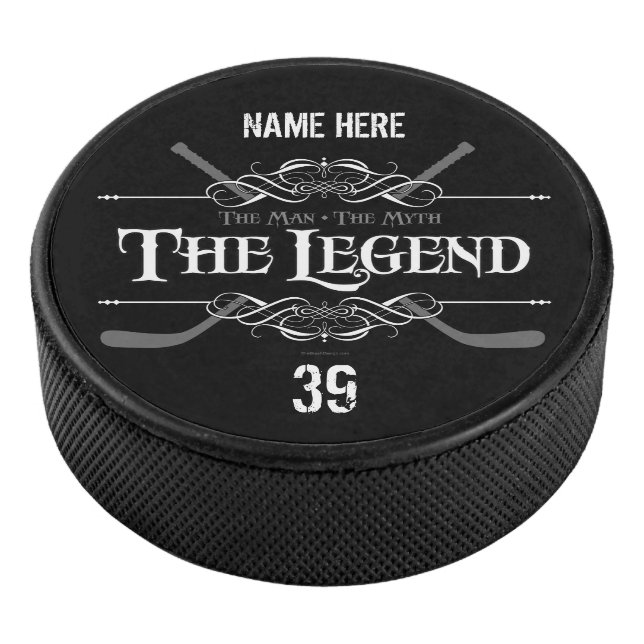 The Legend (hockey | personalised) Hockey Puck (3/4)
