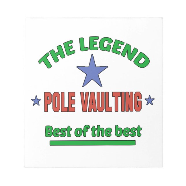 The Legend Of Pole Vaulting Notepad (Front)