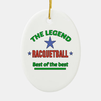 The Legend Of Racquetball Ceramic Ornament