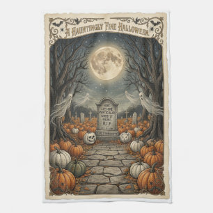 The Legend of Silas Pumpkinseed Tea Towel