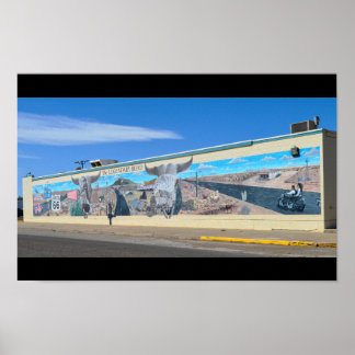 "The Legendary Road Mural, Route 66, Tucumcari Poster