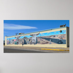 "The Legendary Road Mural, Route 66, Tucumcari Poster