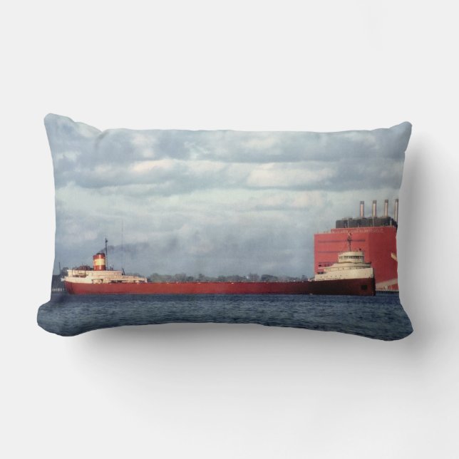 The Legendary S.S. Edmund Fitzgerald Lumbar Cushion (Front)