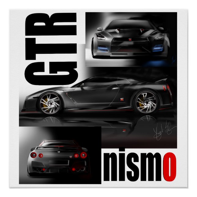 The Legendary Supercar GTR Godzilla Poster (Front)