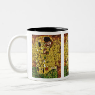 The Lemon Kiss Vegetable Decoupage Spoof Art Two-Tone Coffee Mug