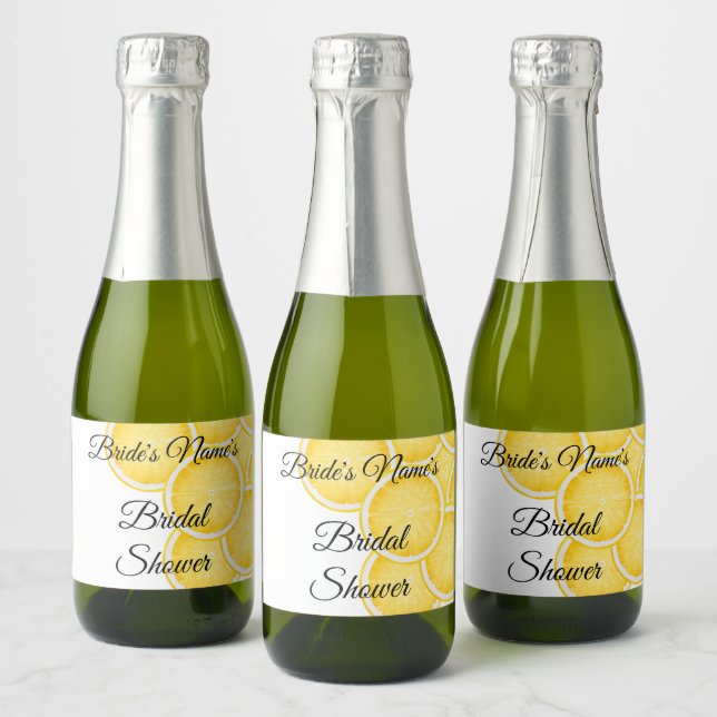 The Lemon Spritz Bridal Shower Mini Bottle Sparkling Wine Label (Bottles)