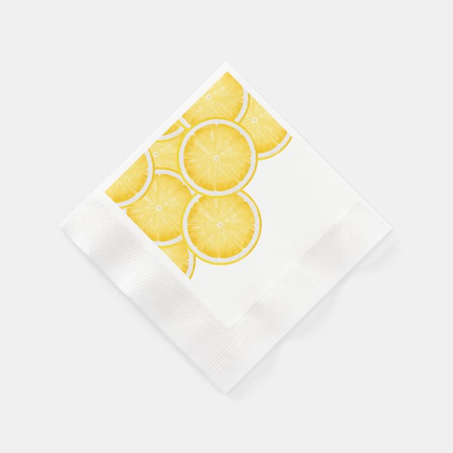 The Lemon Spritz Yellow Party Napkin (Corner)