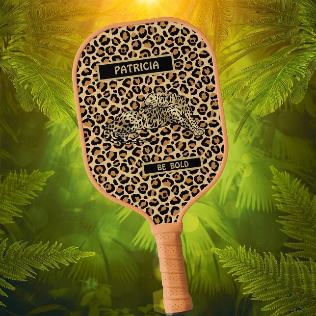 The Leopard Name Personalise Message   Pickleball Paddle (Creator Uploaded)