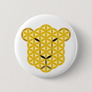 The Leopard Of Life - Sacred Animals 01. 6 Cm Round Badge
