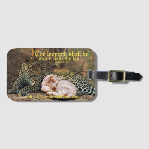"The leopard shall lie down with the kid"Isaiah 11 Luggage Tag