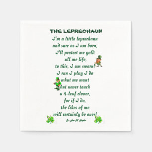 THE LEPRECHAUN POEM  NAPKIN